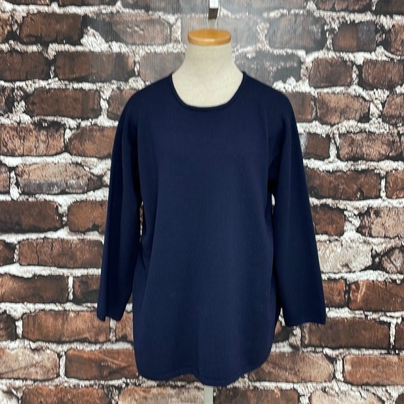 All Week Long Sweater Blue Knit Size PM Petite Medium - Picture 1 of 10